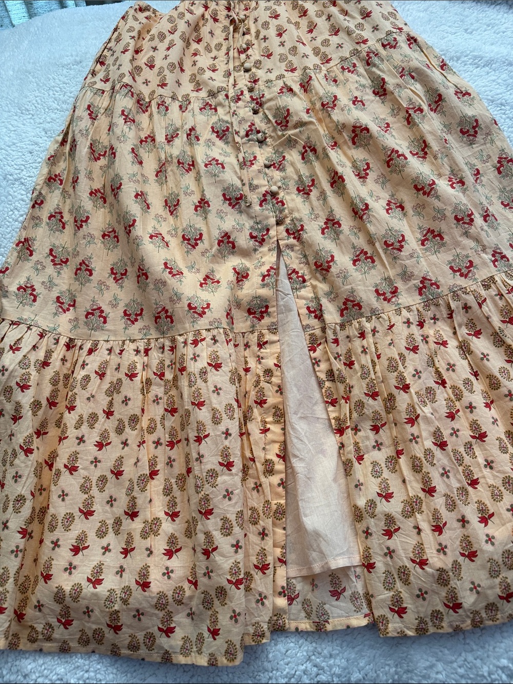 Patrons of Peace Peach Floral Maxi Skirt - Picture 7 of 7